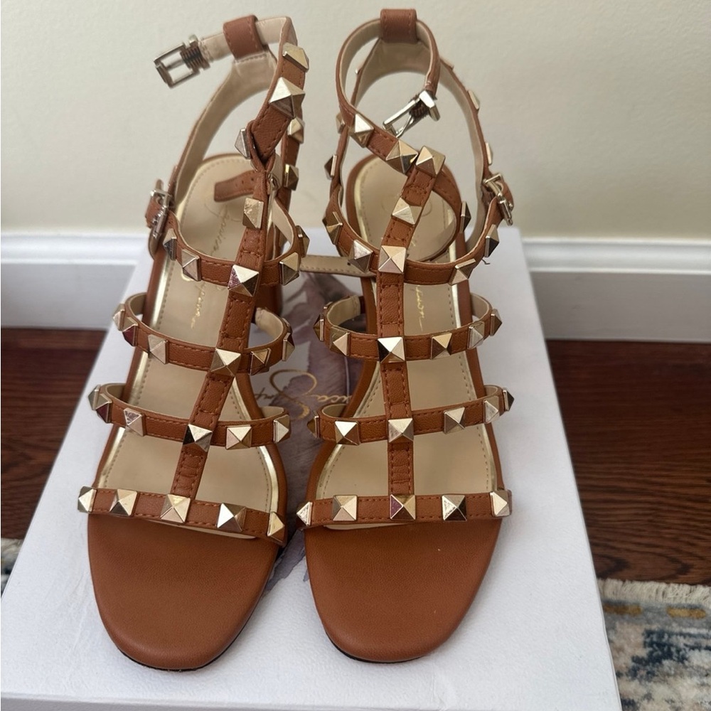 Jessica Simpson Tan Studded Sandals